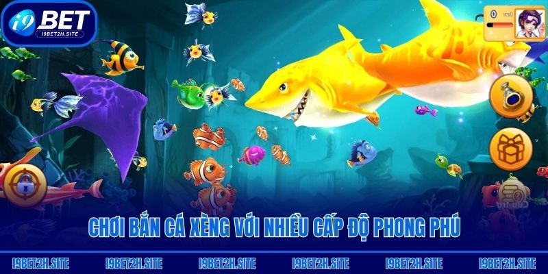 Chơi bắn cá xèng với nhiều cấp độ phong phú